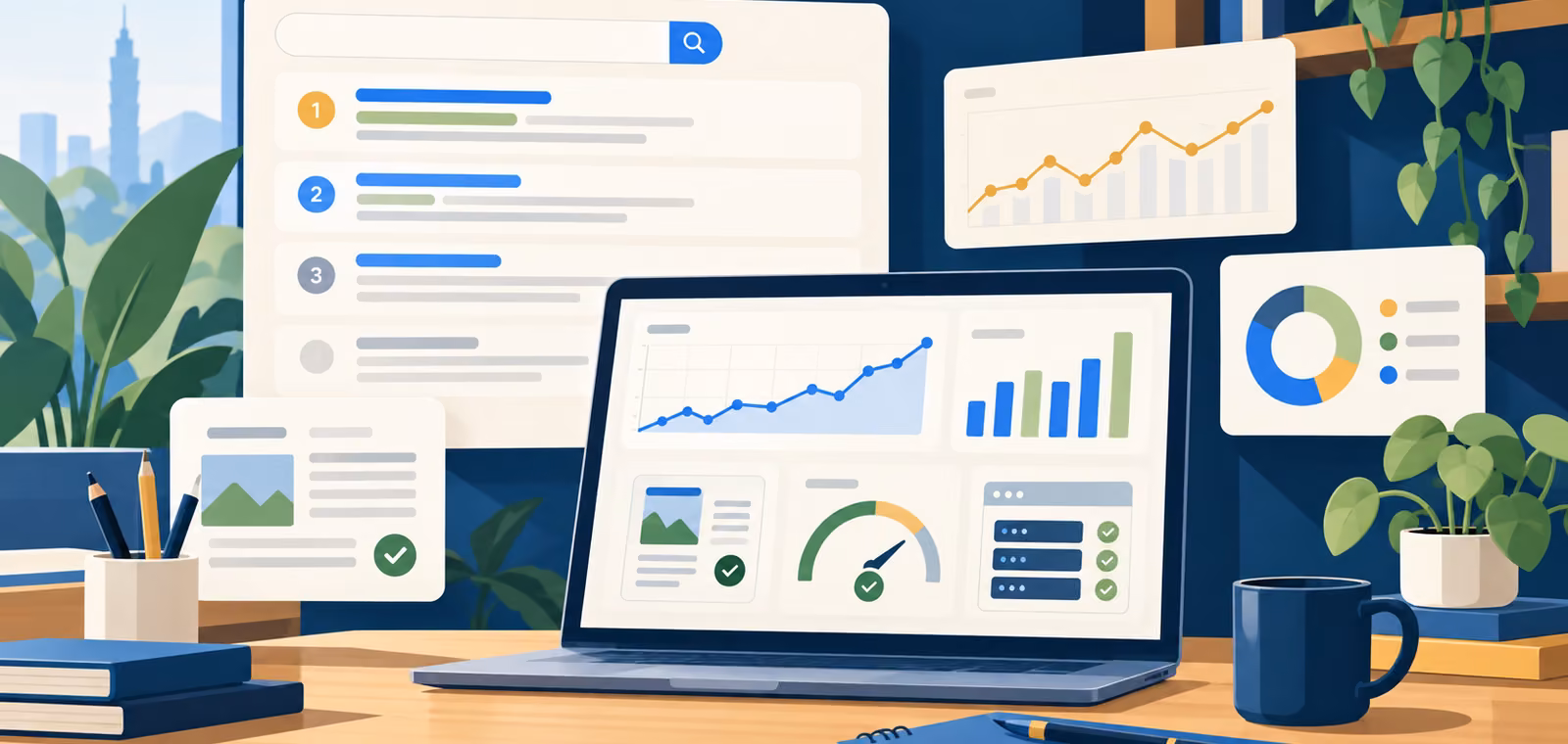 SEO Ranking 網頁設計排名迷思封面:搜尋結果、檢核表與網站內容